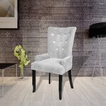 vidaXL Fauteuil Argenté Velours