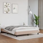 vidaXL Cadre de lit Cappuccino 140x190 cm Similicuir