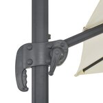 vidaXL Parasol avec base portable Sable