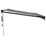 vidaXL Auvent rétractable automatique anthracite 4x3 m