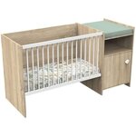 Lit bébé combiné - 120 x 60 cm - Evolutif en 90 x 190 cm