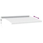 vidaXL Auvent rétractable automatique avec LED anthracite et blanc