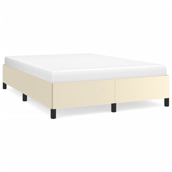 vidaXL Cadre de lit Crème 140x190 cm Similicuir