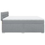 vidaXL Sommier à lattes de lit avec matelas Gris clair 200x200cm Tissu