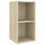 vidaXL Meubles TV muraux 2 Pièces Chêne sonoma Bois d'ingénierie