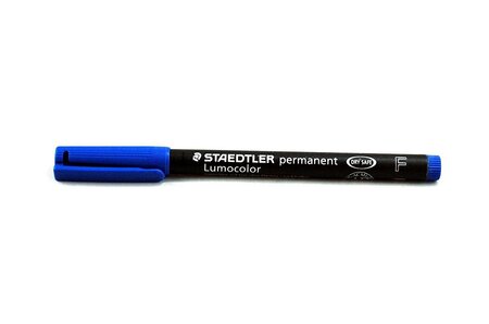 Marqueur permanent 'Lumocolor 318F' Pte Fine Bleu STAEDTLER