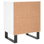 vidaXL Table de chevet blanc 40x30x50 cm bois d’ingénierie