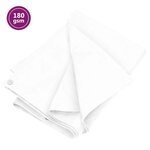 vidaXL Bâche 180 g/m² 6x10 m Blanc PEHD