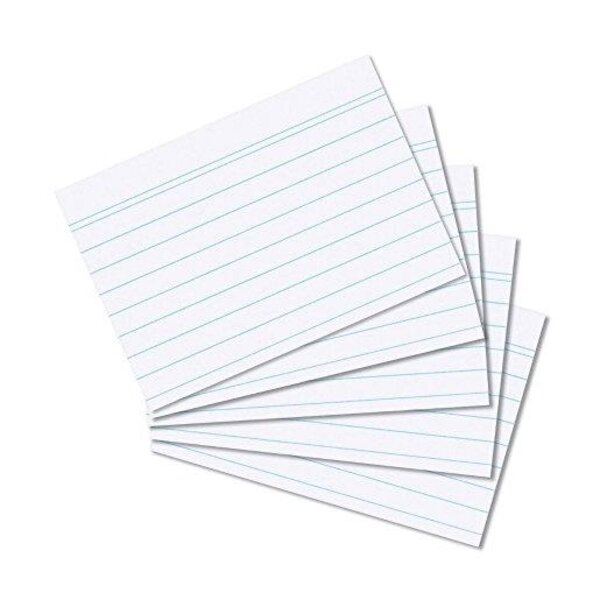 Pqt de 100 Fiches bristol 170g format A8 ligné Rouge HERLITZ