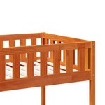vidaXL Lit superposé cire marron 80x200 cm bois de pin massif