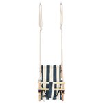vidaXL Balançoire pour bébé avec ceinture de sécurité Coton Bois Bleu