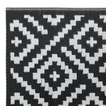 vidaXL Tapis d'extérieur blanc et noir 80x250 cm PP