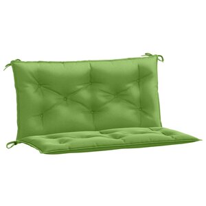 vidaXL Coussins de banc de jardin lot de 2 vert mélangé tissu