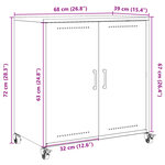 vidaXL Buffet rose 68 5x39x72 cm acier laminé à froid