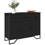 vidaXL Buffet noir 97x32 5x74 5 cm bois d’ingénierie
