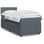 vidaXL Sommier à lattes de lit avec matelas Gris foncé 100x200 cm