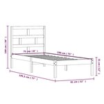 vidaXL Cadre de lit sans matelas bois massif
