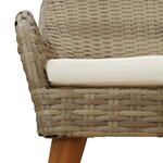 vidaXL Ensemble de salle à manger de jardin 5 pièces en rattan poly beige