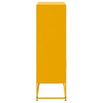 vidaXL Buffet haut jaune moutarde 68 5x38 5x123 5 cm acier