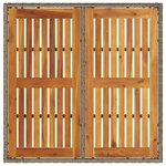 vidaXL Table de jardin et dessus en bois d'acacia gris résine tressée