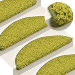 vidaXL Tapis de marches d'escalier 15 Pièces Vert 56x17x3 cm