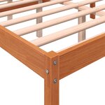 vidaXL Lit pour personne âgée cire marron 135x190cm bois de pin massif