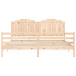 vidaXL Cadre de lit avec tête de lit 200x200 cm bois massif