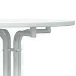 vidaXL Table à manger blanc Ø80x110 cm bois d'ingénierie et acier