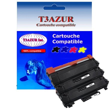 3 Toners compatibles avec Brother TN2420 pour Brother MFC-L2730DW, MFC-L2732DW, TN2420 - 3 000 pages - T3AZUR