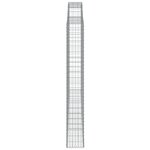 vidaXL Paniers à gabions arqués 5 Pièces 300x30x220/240 cm fer galvanisé