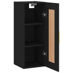vidaXL Armoire murale noir 34 5x34x90 cm bois d'ingénierie