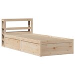 vidaXL Cadre de lit avec tête de lit 75x190 cm bois de pin massif