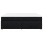 vidaXL Sommier à lattes de lit avec matelas Noir 180x200 cm Tissu