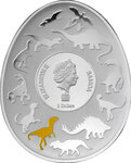 Pièce de monnaie en Argent 2 Dollars g 31.1 (1 oz) Millésime 2023 Dinosaurs in Asia SINRAPTOR DONGI