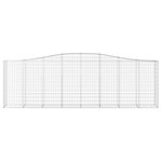 vidaXL Paniers à gabions arqués 8 Pièces 400x50x120/140 cm Fer galvanisé