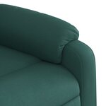vidaXL Fauteuil de massage inclinable Vert foncé Tissu