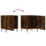 vidaXL Table de chevet chêne fumé 40x40x50 cm bois d'ingénierie