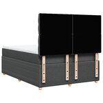 vidaXL Sommier à lattes de lit avec matelas Gris foncé 140x200cm Tissu