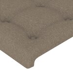 vidaXL Cadre de lit avec tête de lit Taupe 100x200 cm Tissu
