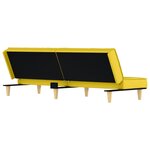 vidaXL Canapé-lit jaune clair tissu