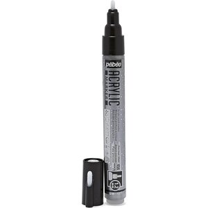 Marqueur acrylique Pointe ronde 1 2mm Argent précieux PÉBÉO
