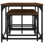 vidaXL Tables basses gigognes 3 Pièces chêne marron bois d'ingénierie