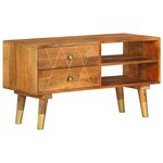 vidaXL Meuble TV 85x35x47 cm Bois massif de manguier