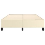 vidaXL Cadre de lit Crème 140x190 cm Similicuir