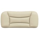 vidaXL Coussin de tête de lit crème 80 cm tissu