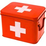 Boîte à pharmacie en métal cross 21.5 x 15.5 x 16 cm