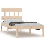 vidaXL Cadre de lit Bois massif 100x200 cm