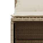 vidaXL Salon de jardin avec coussins 4 Pièces beige résine tressée