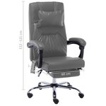 Chaise fauteuil siège de bureau informatique étude de massage anthracite similicuir anthracite 02_0024005