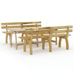 vidaXL Ensemble à manger de jardin 3 Pièces Bois de pin imprégné